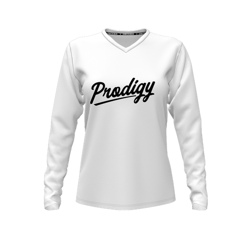 [FTLVCFWH-FYXS-LOGO2] Comfort T-Shirt (Female Youth XS, White, V Neck, Logo 2, Long Sleeve)