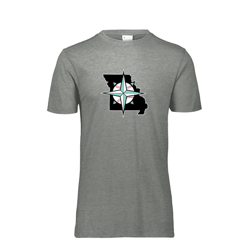 [FTSCUBGY-YS-LOGO3] Decker Youth Tri-Blend T-Shirt - Short Sleeve (Youth S, Gray, Logo 3)