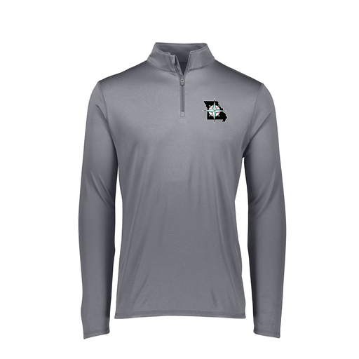 [FTLQFLGY-FAXS-LOGO3] Ladies Flex-Lite 1/4 Zip Shirt (Female Adult XS, Gray, Logo 3)